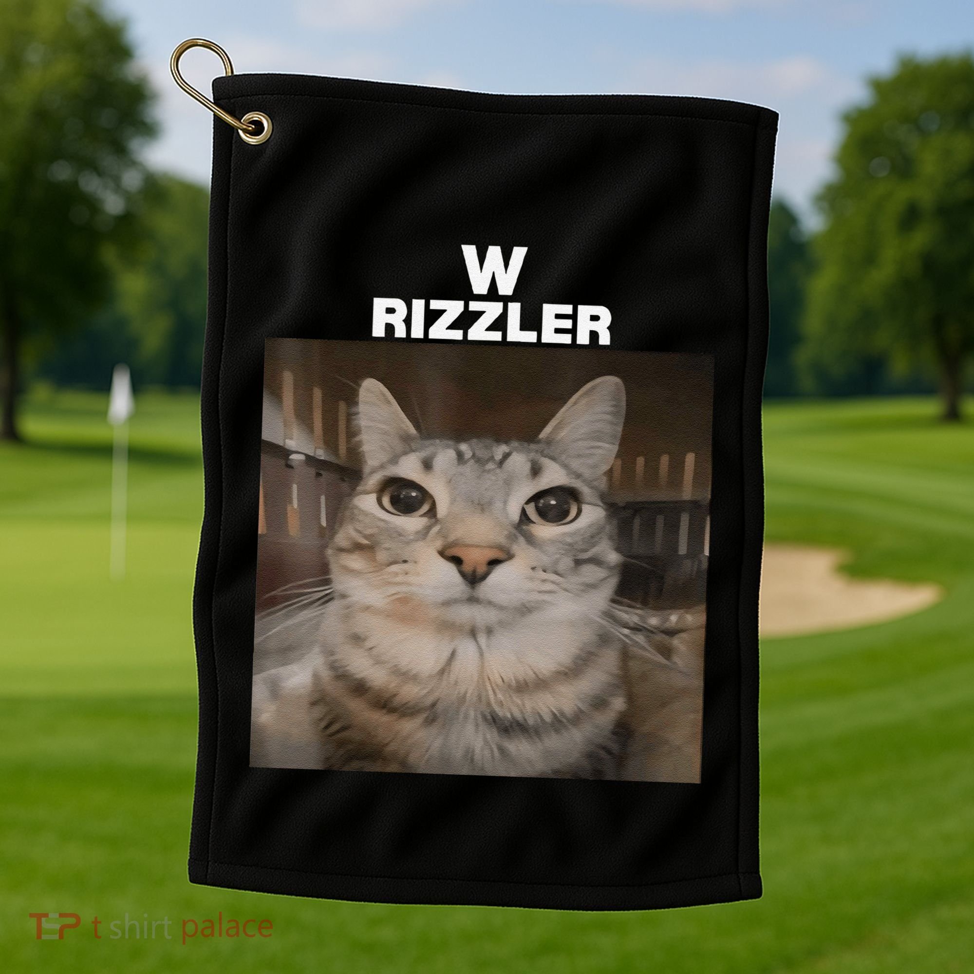 W Rizzler Meme Cat Meme Internet Memes Funny Meme Rizz Genz Golf Towel