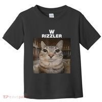 W Rizzler Meme Cat Meme Internet Memes Funny Meme Rizz Genz Toddler T-Shirt thumb 0