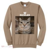 W Rizzler Meme Cat Meme Internet Memes Funny Meme Rizz Genz Sweatshirt thumb 0
