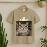 W Rizzler Meme Cat Meme Internet Memes Funny Meme Rizz Genz T-Shirt thumb 2
