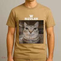 W Rizzler Meme Cat Meme Internet Memes Funny Meme Rizz Genz T-Shirt thumb 3