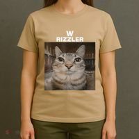 W Rizzler Meme Cat Meme Internet Memes Funny Meme Rizz Genz T-Shirt thumb 4