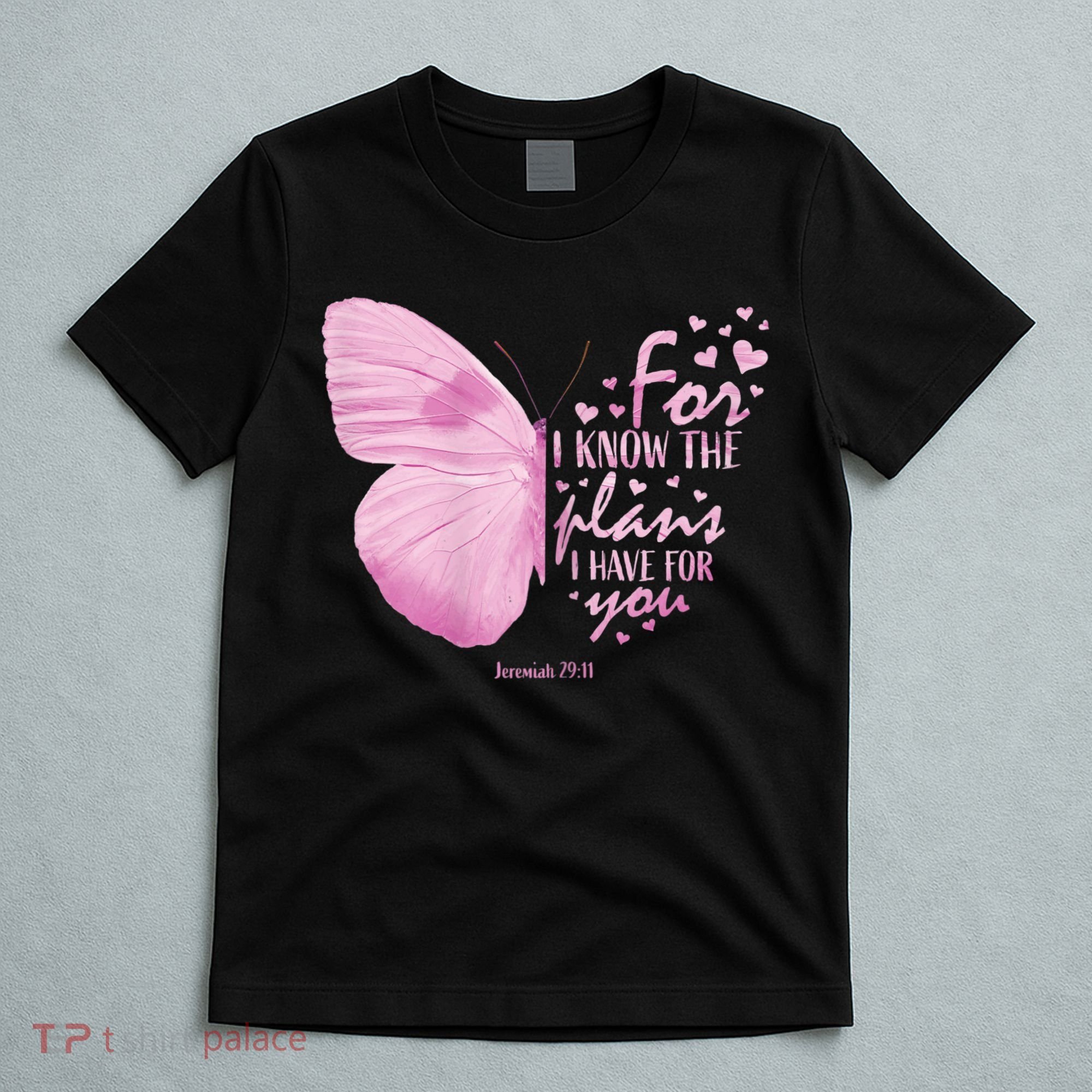 Womens Religious Mom Women Christian Bible Verse Butterfly T-Shirt