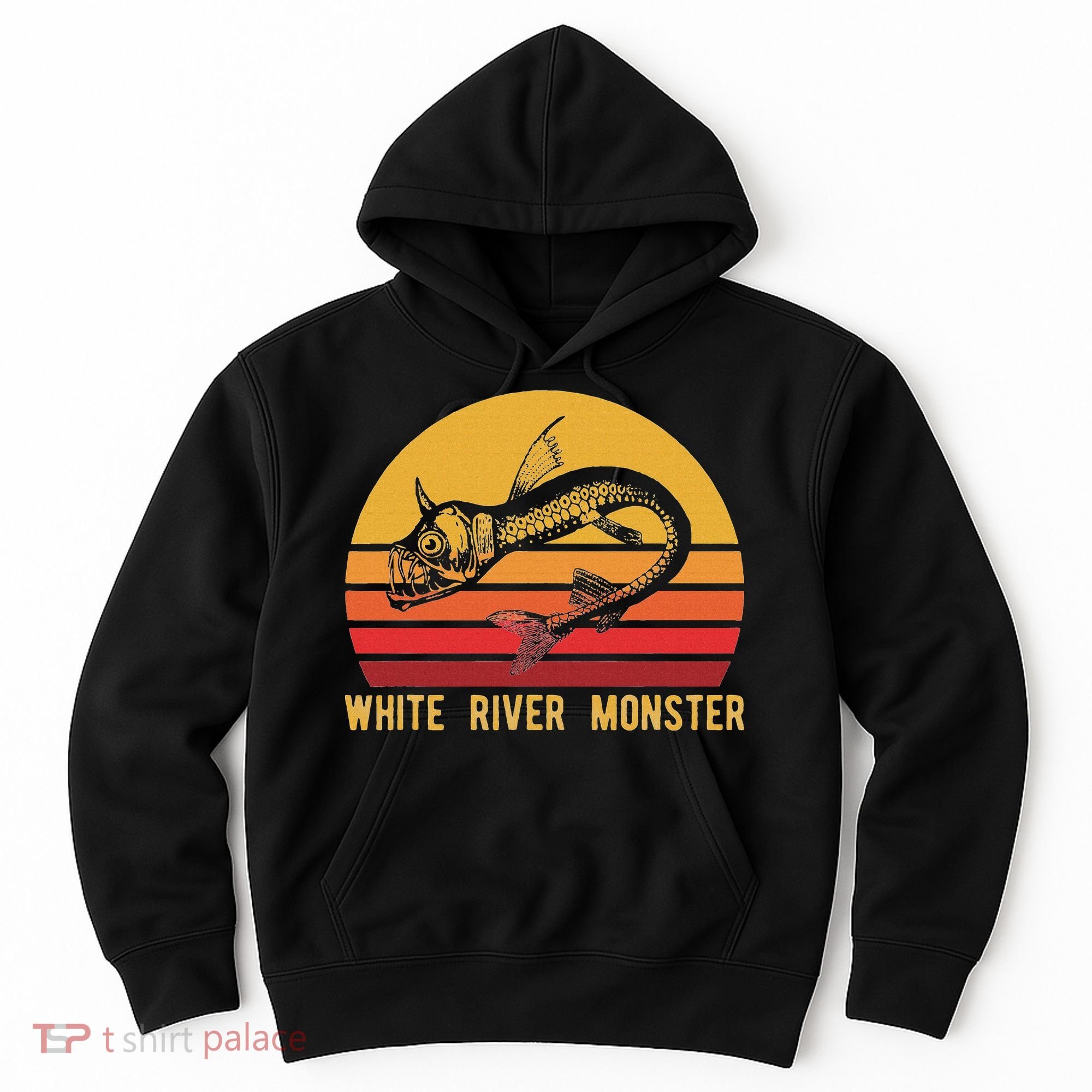 White River Monster Arkansas Cryptid Horned Fish Hoodie
