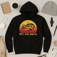 White River Monster Arkansas Cryptid Horned Fish Hoodie thumb 3