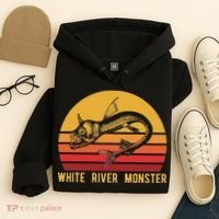 White River Monster Arkansas Cryptid Horned Fish Hoodie thumb 4