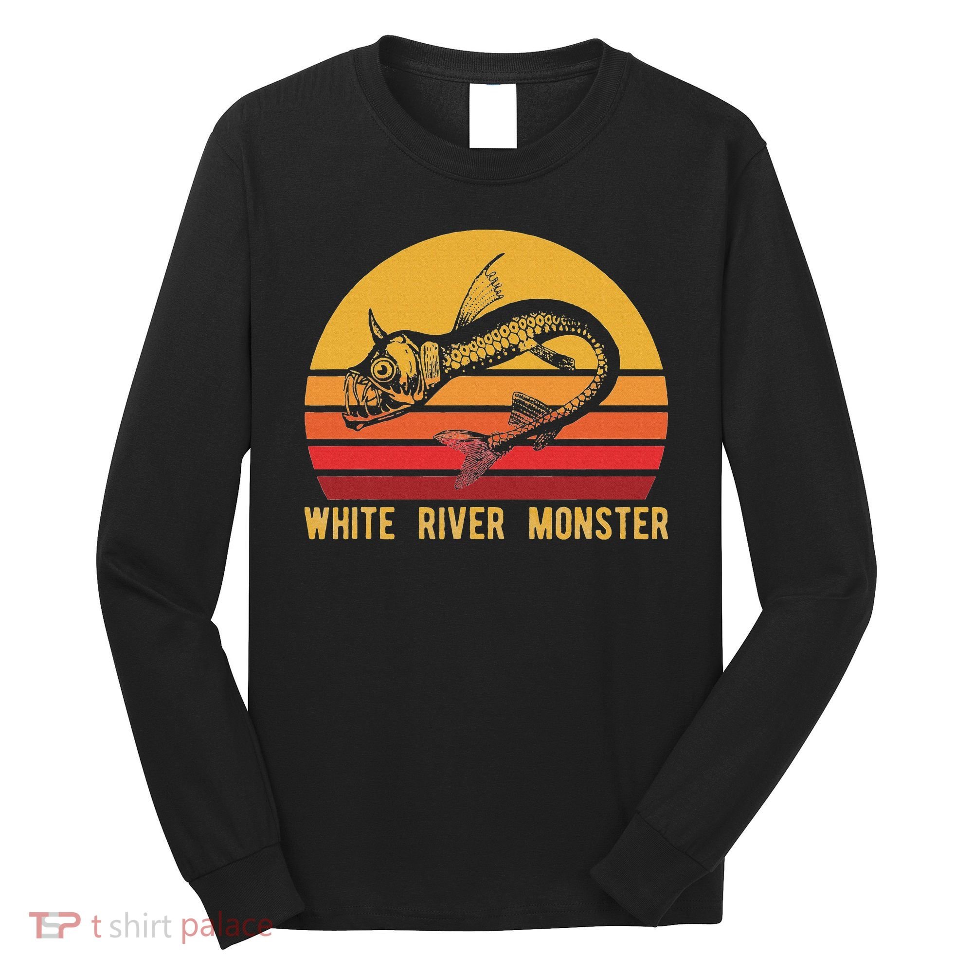 White River Monster Arkansas Cryptid Horned Fish Long Sleeve Shirt