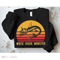 White River Monster Arkansas Cryptid Horned Fish Sweatshirt thumb 2