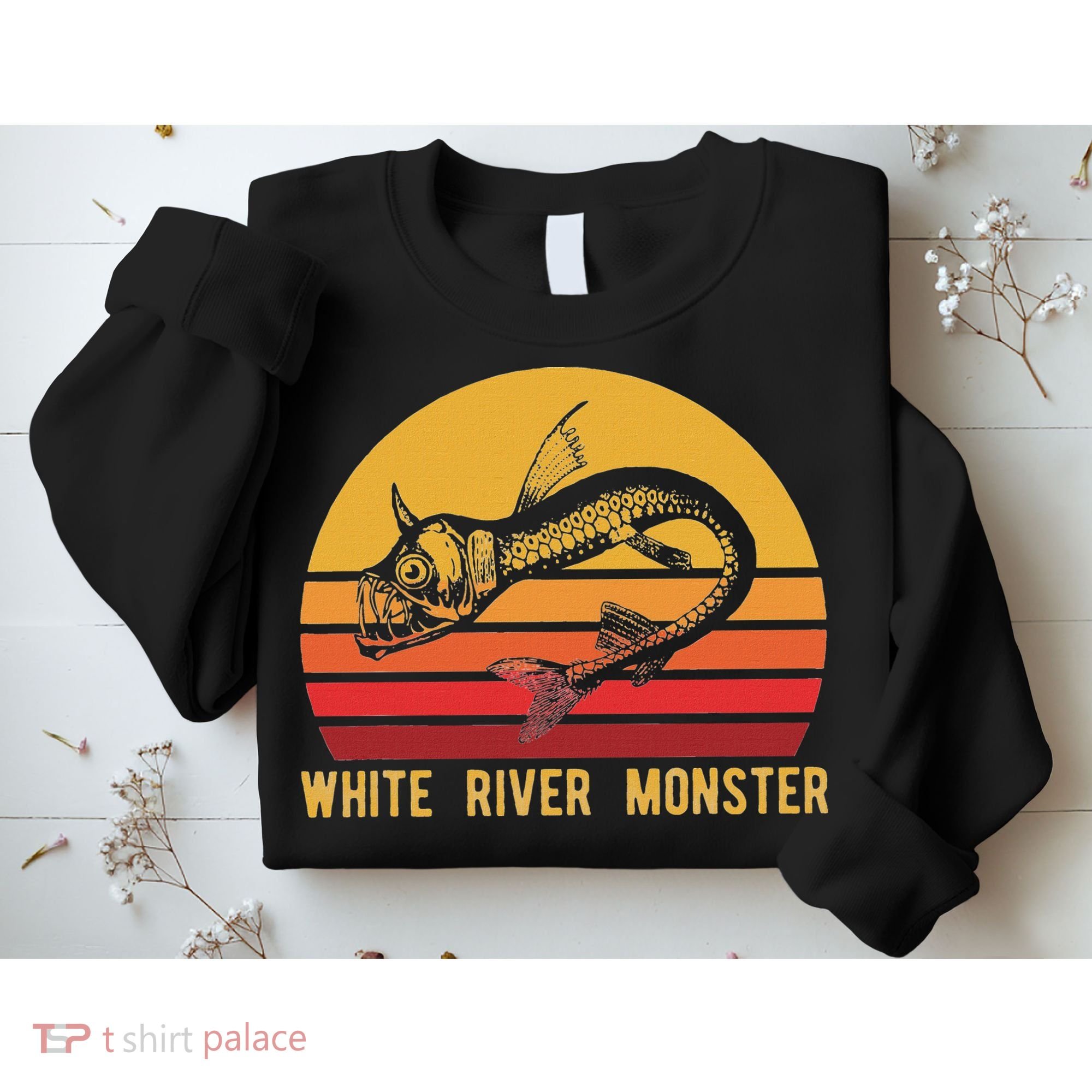 White River Monster Arkansas Cryptid Horned Fish Sweatshirt