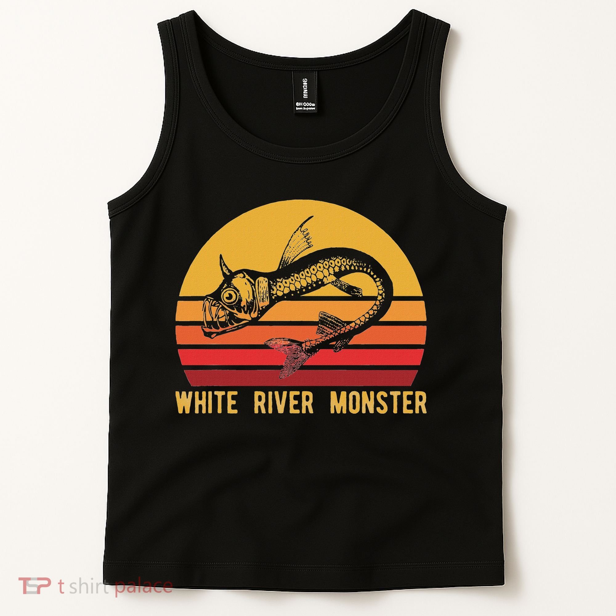 White River Monster Arkansas Cryptid Horned Fish Tank Top