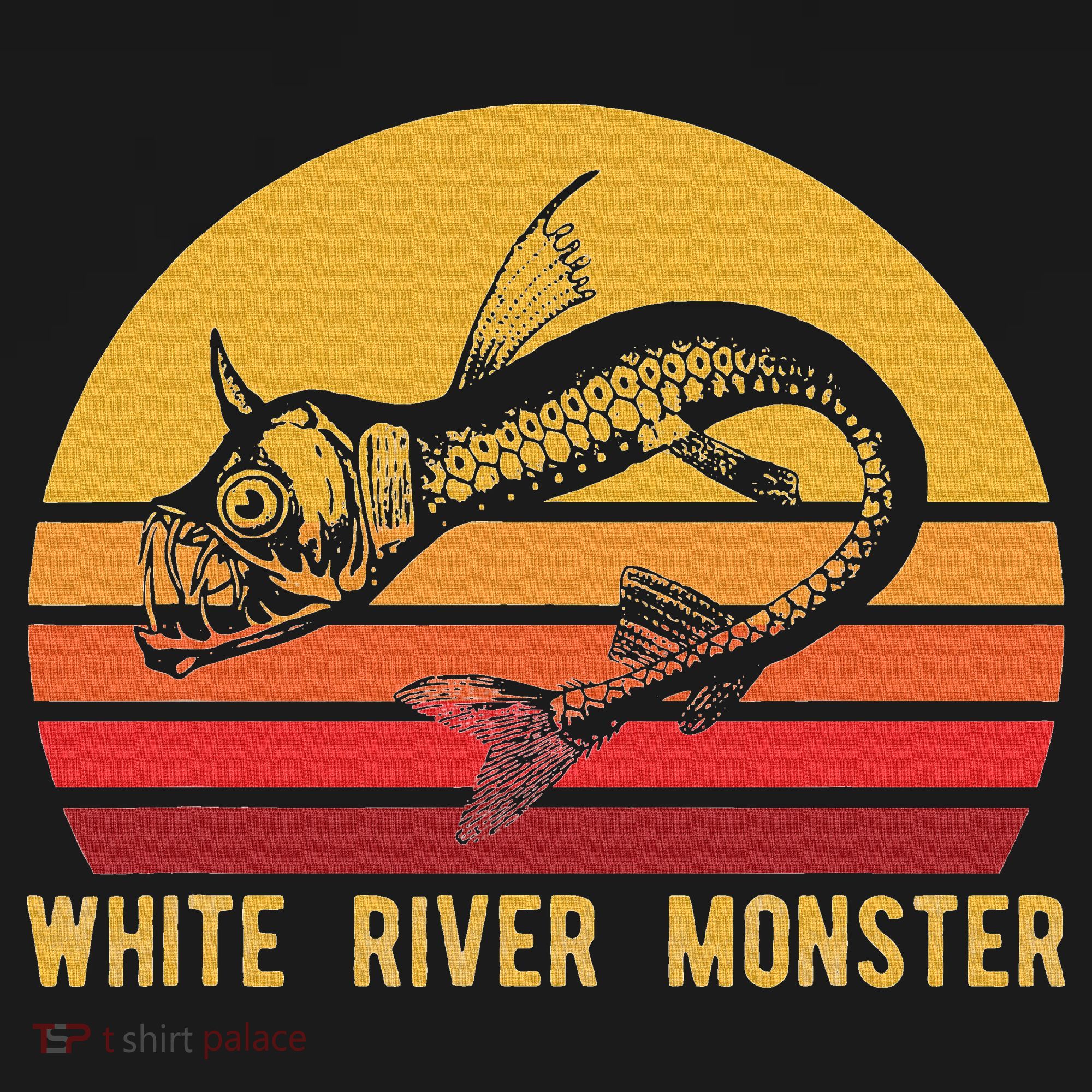 White River Monster Arkansas Cryptid Horned Fish Kids Long Sleeve Shirt