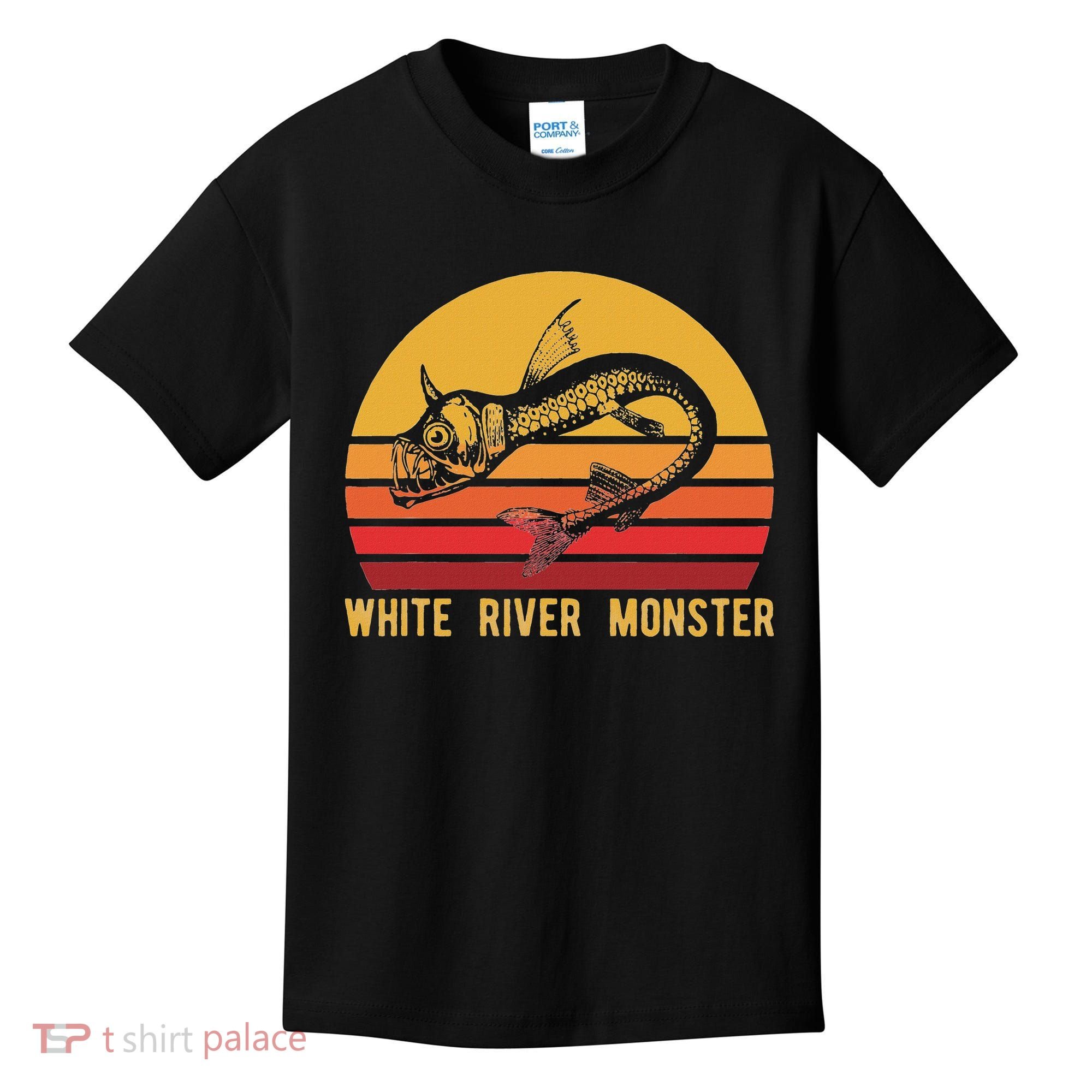 White River Monster Arkansas Cryptid Horned Fish Kids T-Shirt