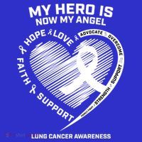 Wings Ribbon My Hero Is Now My Angel Lung Cancer Awareness Funny Gift Women's Tank Top thumb 5