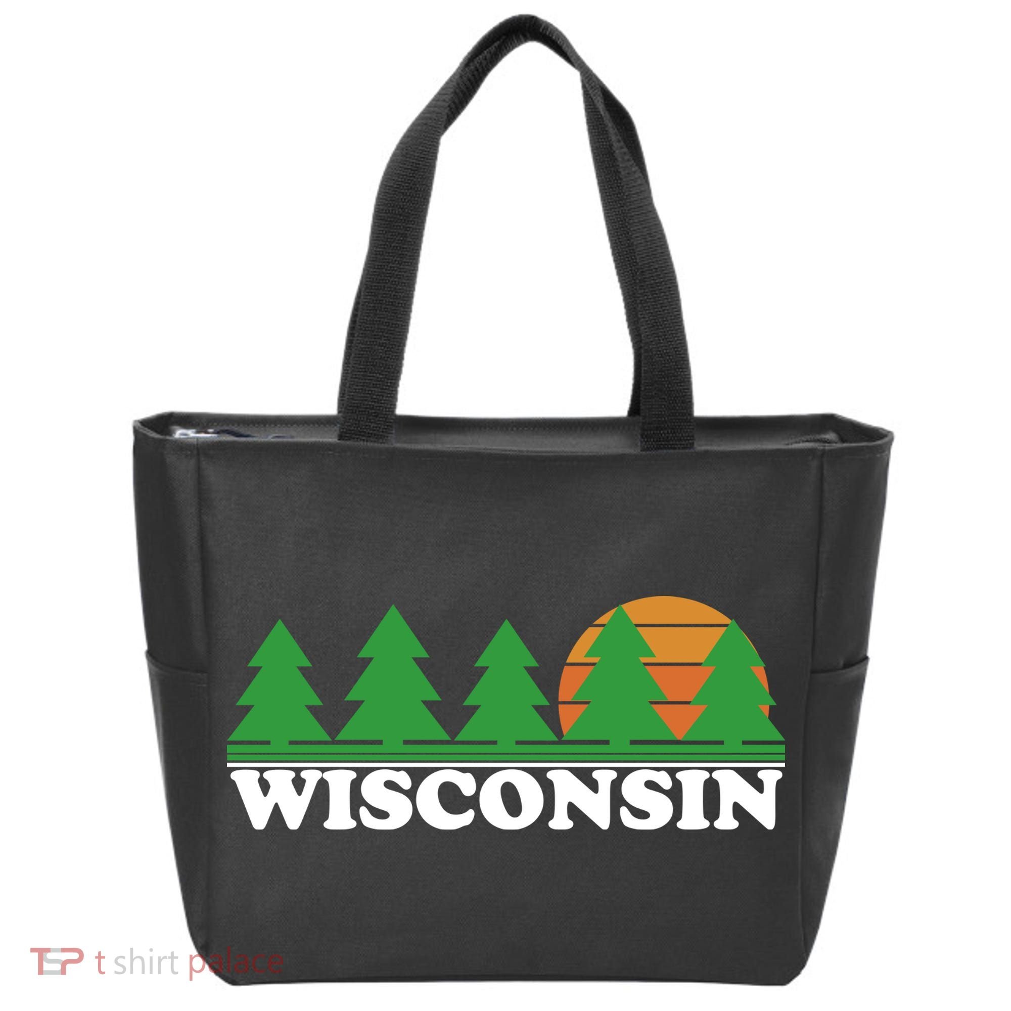 Wisconsin Retro Nature Tote Bag