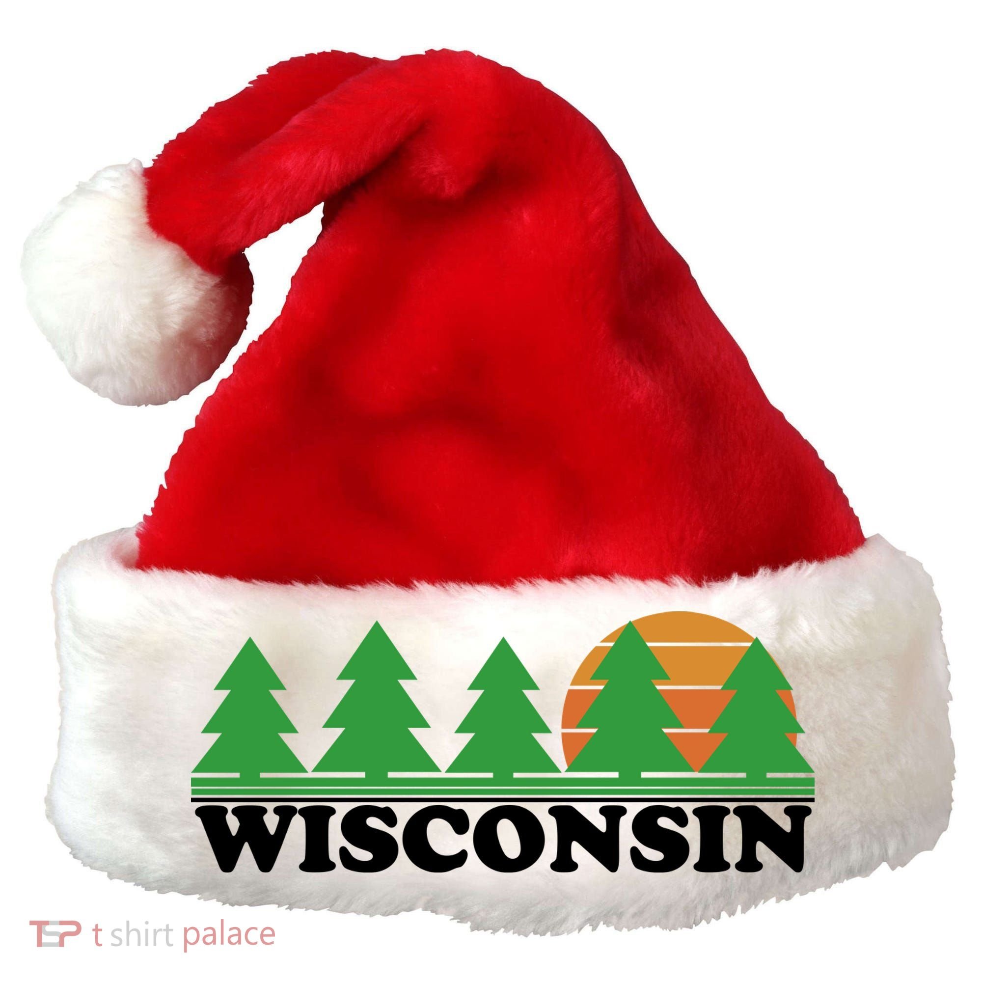 Wisconsin Retro Nature Santa Hat