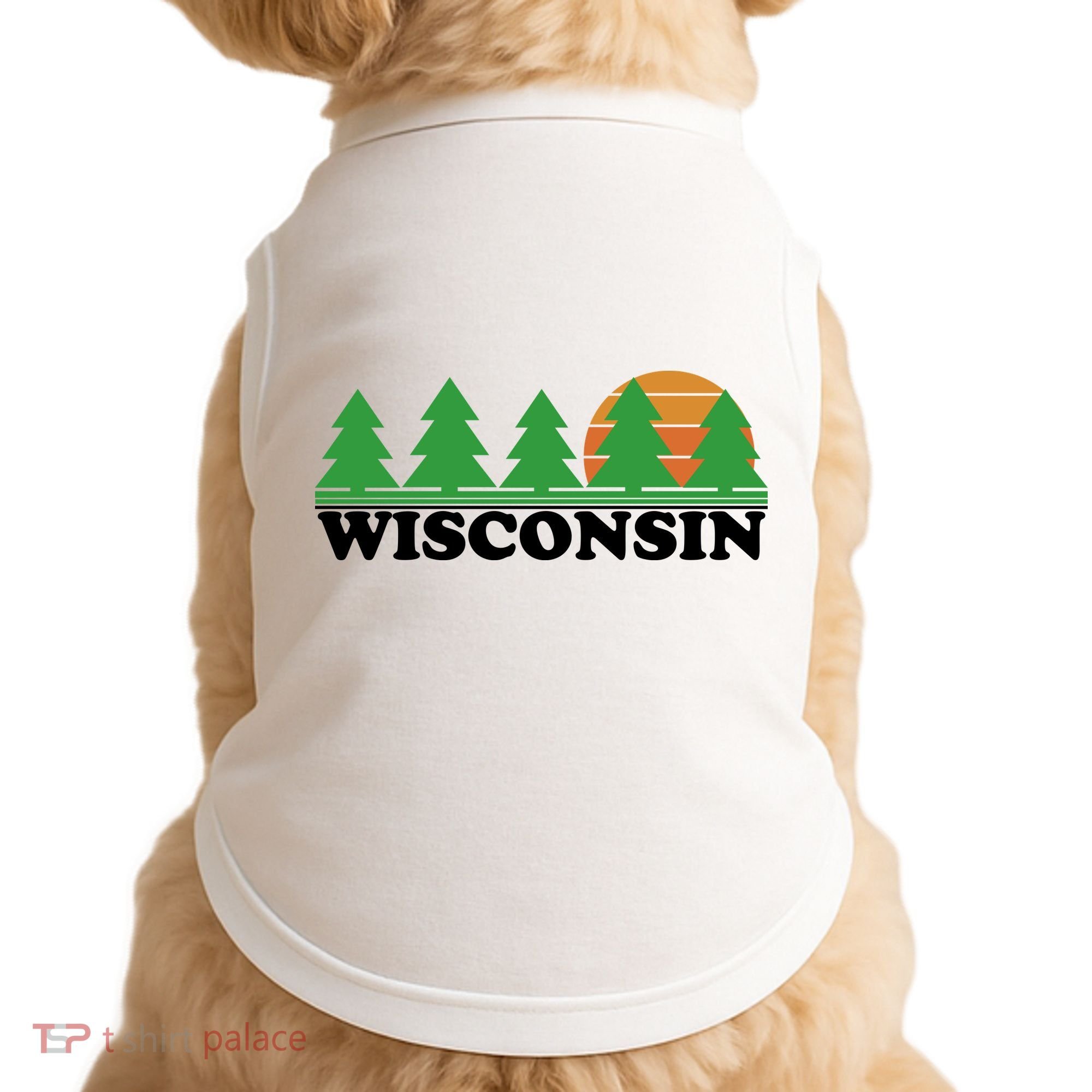 Wisconsin Retro Nature Doggie Tank