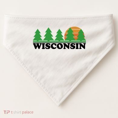 Wisconsin Retro Nature USA-Made Doggie Bandana