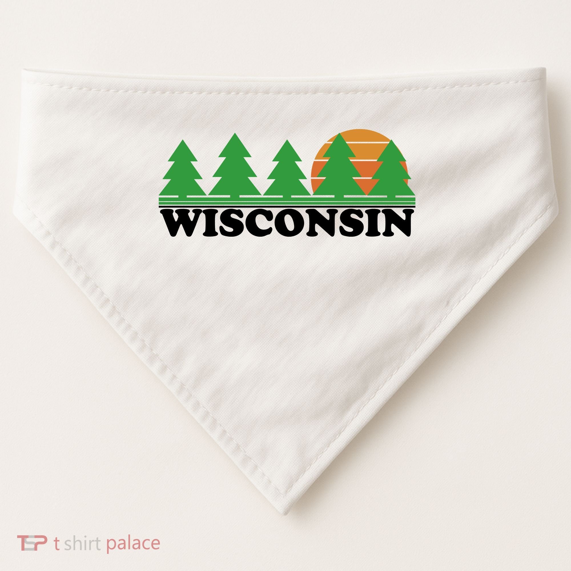 Wisconsin Retro Nature USA-Made Doggie Bandana