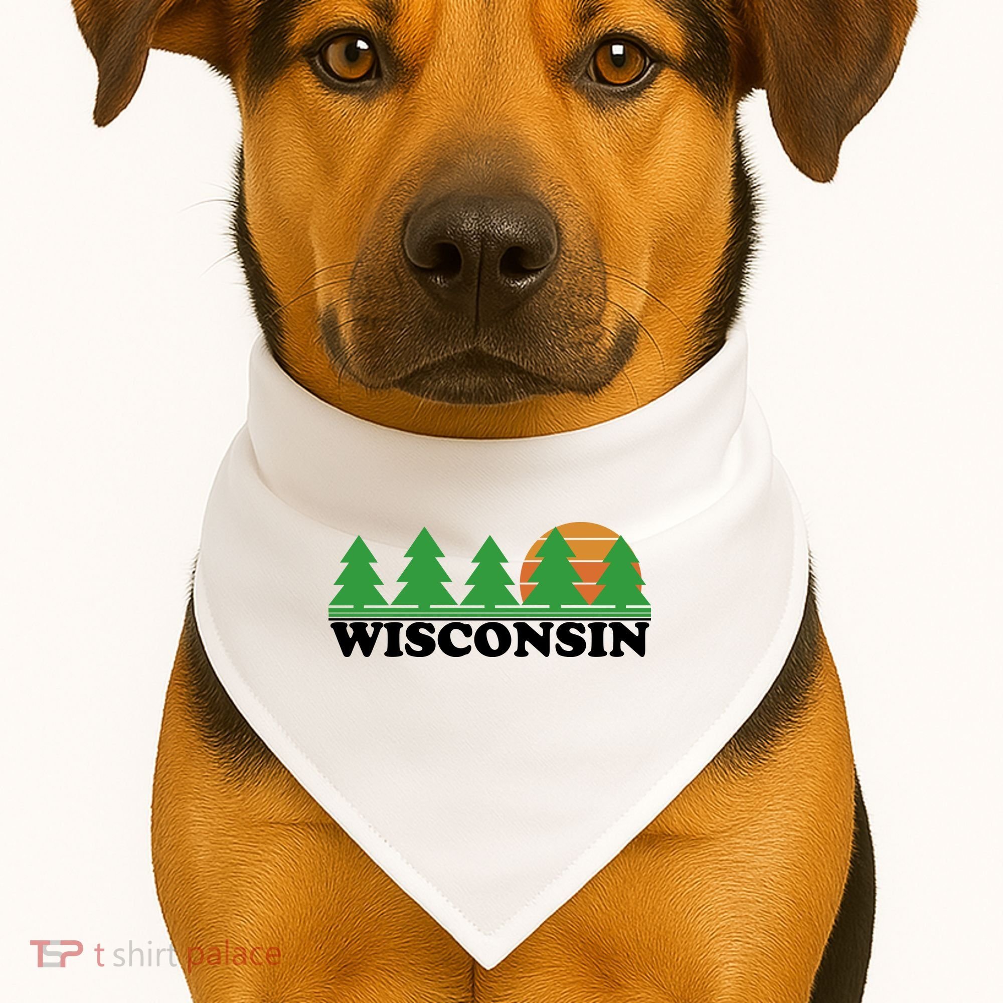 Wisconsin Retro Nature USA-Made Doggie Bandana