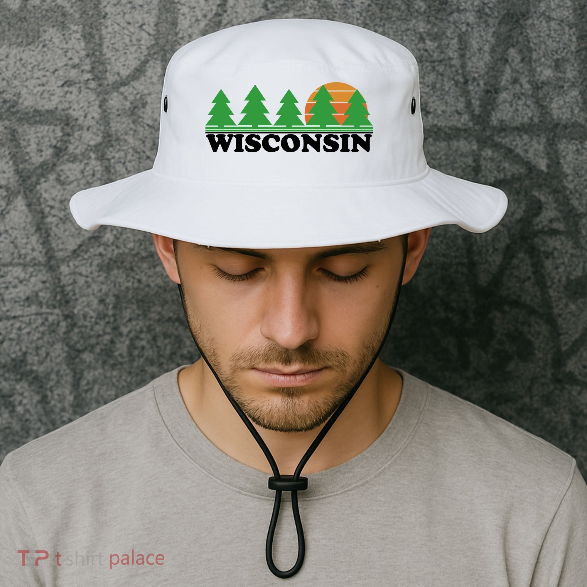 Wisconsin Retro Nature Bucket Hat