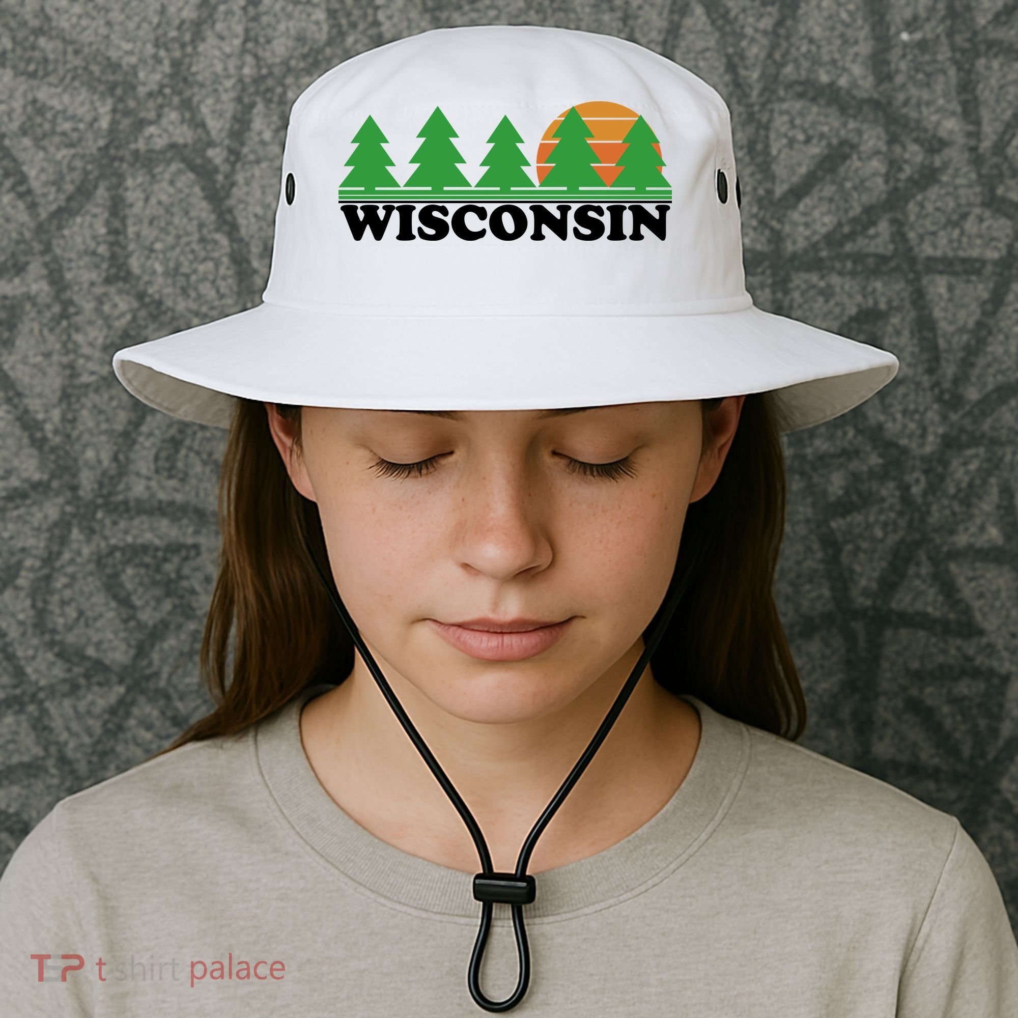 Wisconsin Retro Nature Bucket Hat