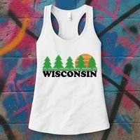 Wisconsin Retro Nature Women's Tank Top thumb 3
