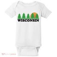 Wisconsin Retro Nature Baby Bodysuit thumb 0