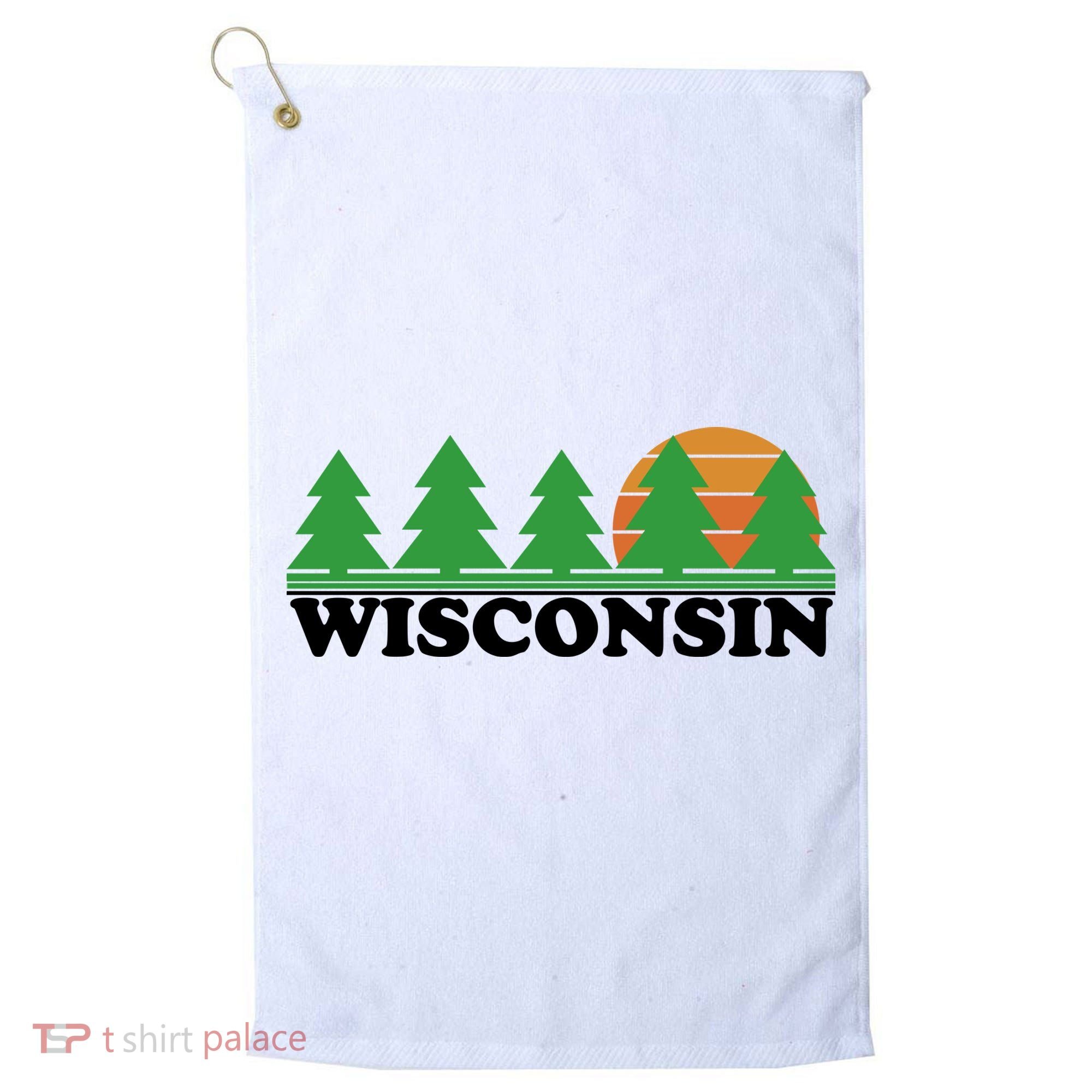 Wisconsin Retro Nature Golf Towel