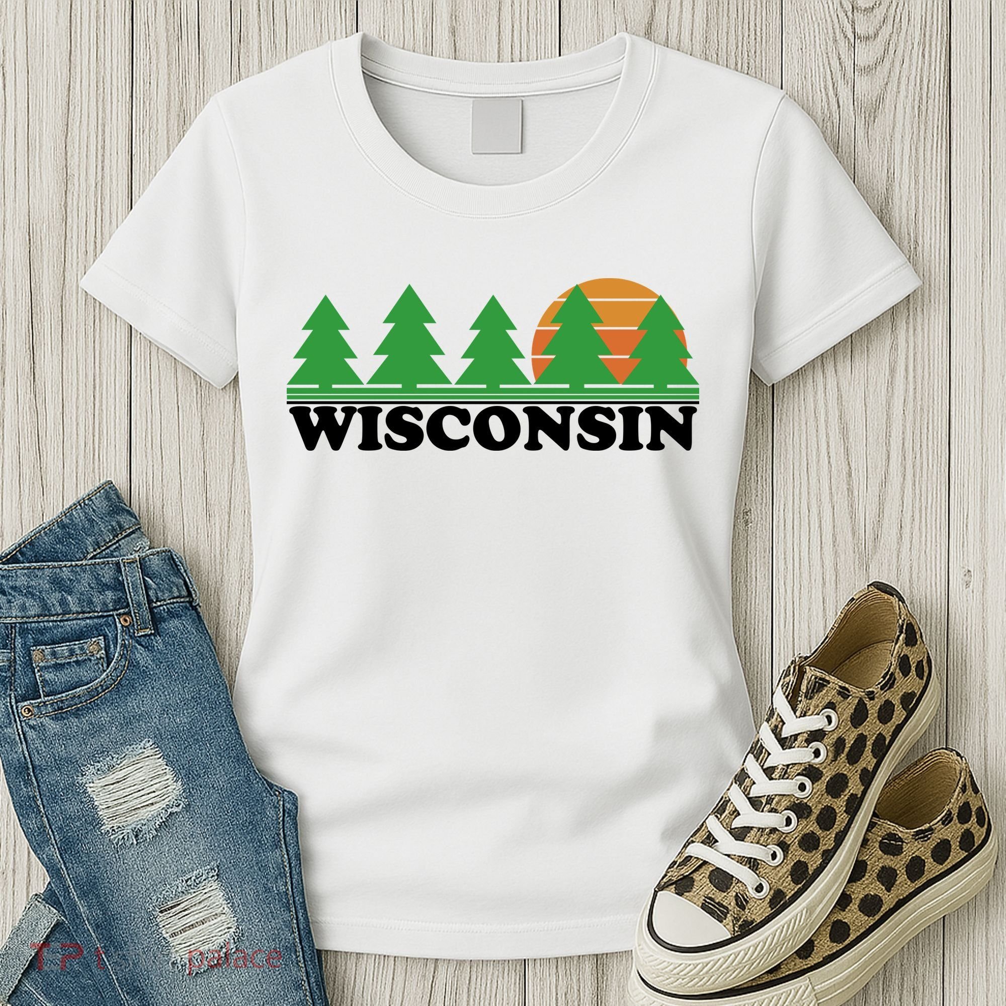 Wisconsin Retro Nature Women's T-Shirt