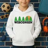 Wisconsin Retro Nature Kids Hoodie thumb 2