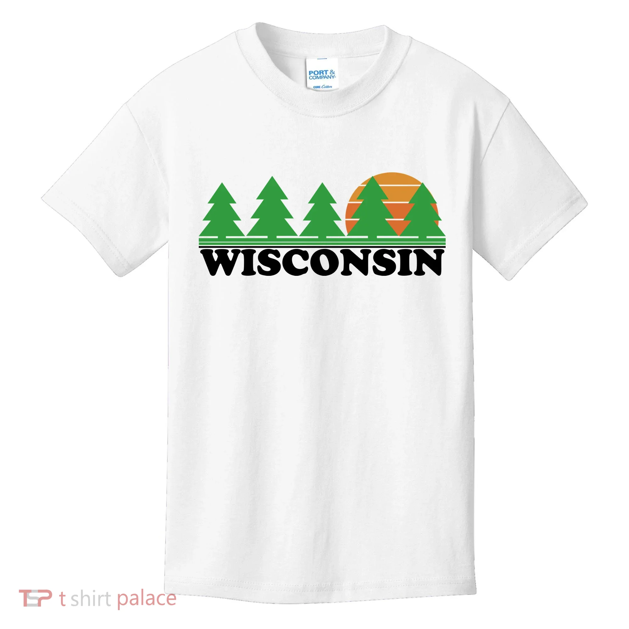 Wisconsin Retro Nature Kids T-Shirt