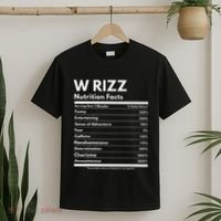 W Rizz Nutrition Facts Funny W Rizz Saying Rizz T-Shirt thumb 2