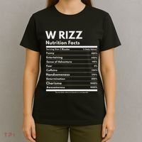 W Rizz Nutrition Facts Funny W Rizz Saying Rizz T-Shirt thumb 4