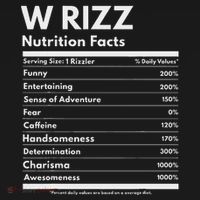 W Rizz Nutrition Facts Funny W Rizz Saying Rizz Women's Hoodie thumb 2