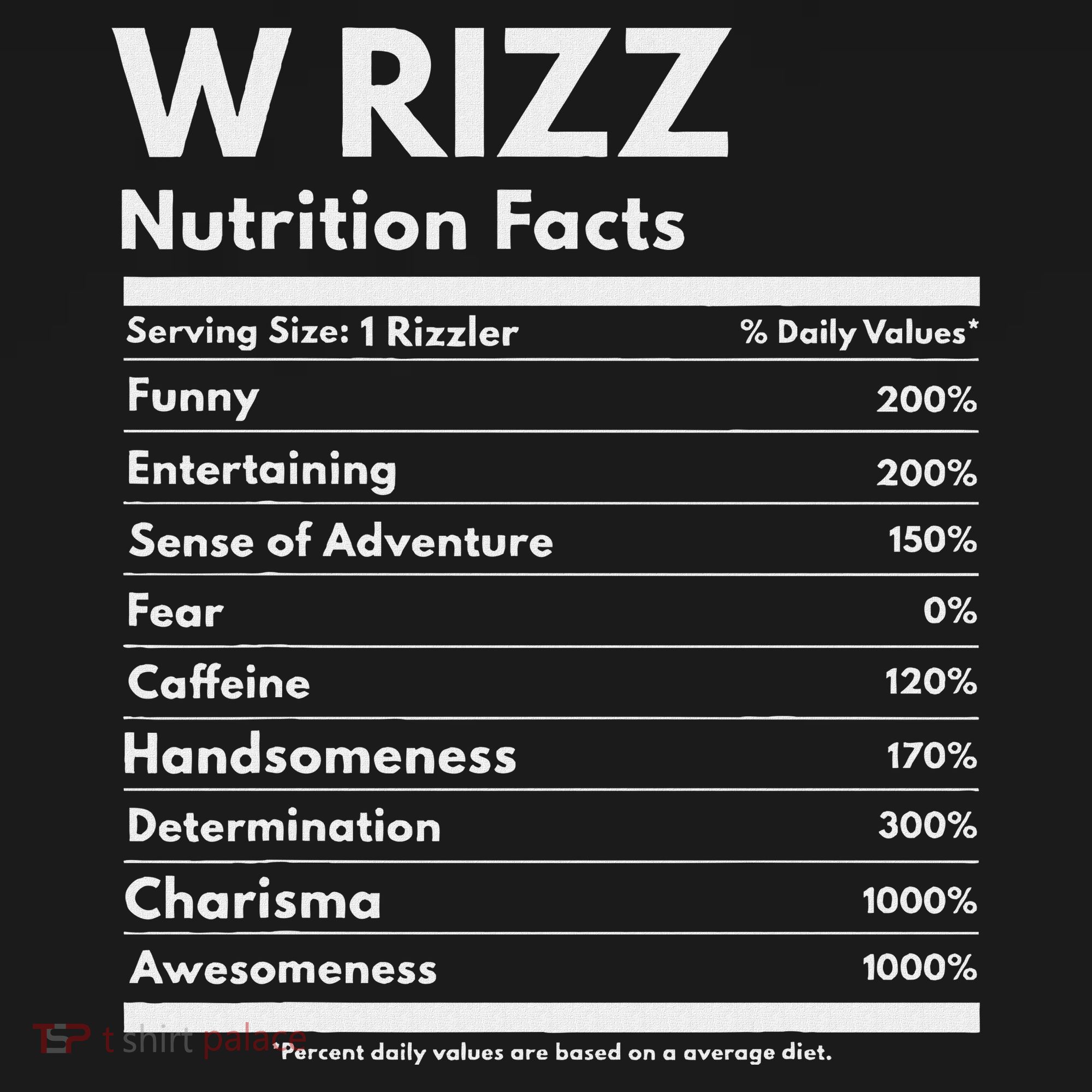 W Rizz Nutrition Facts Funny W Rizz Saying Rizz Women's Tank Top
