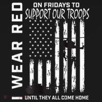 Wear Red On Fridays Military Veteran Support Our Troops Flag Dry Zone Grid Polo thumb 2