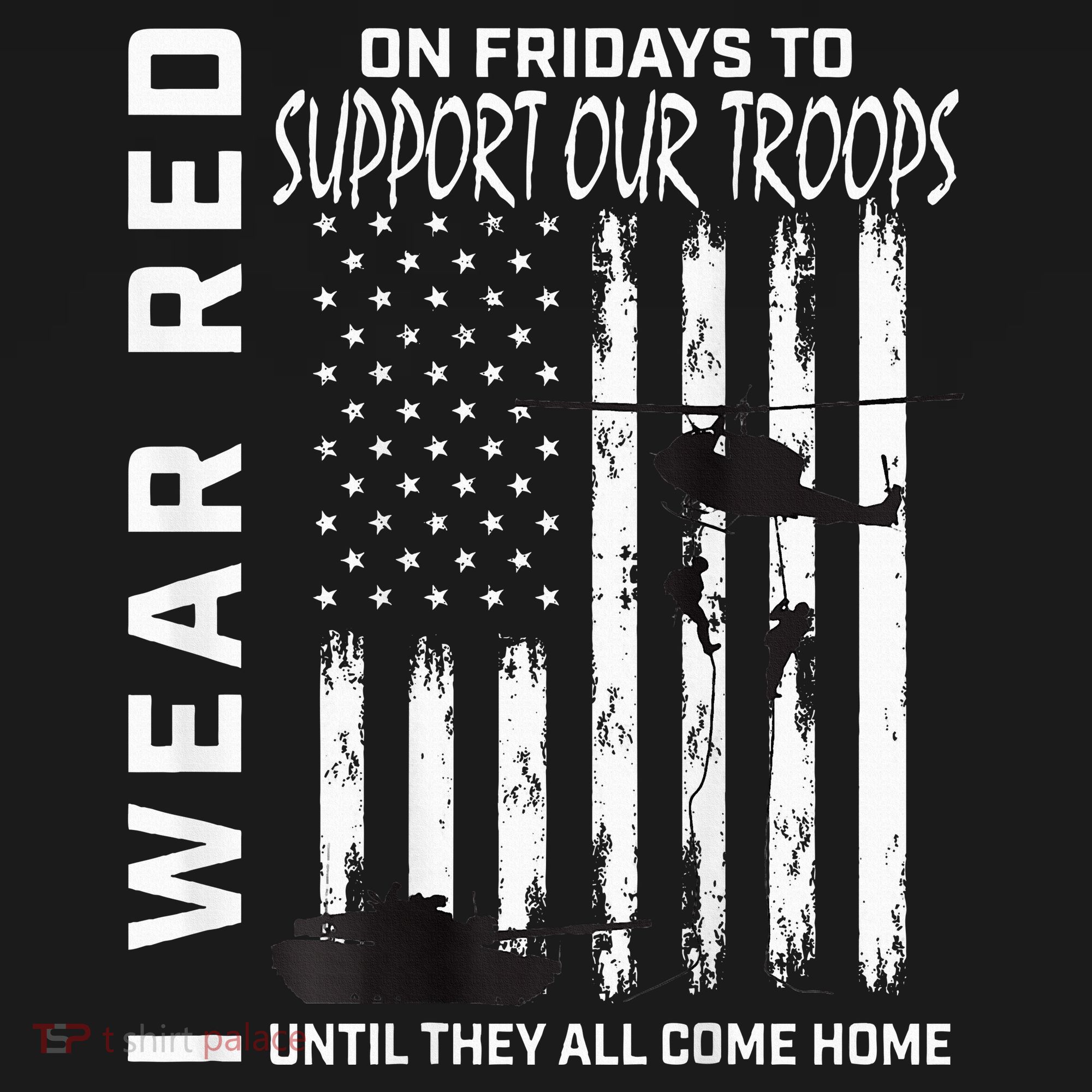 Wear Red On Fridays Military Veteran Support Our Troops Flag Women's Hoodie