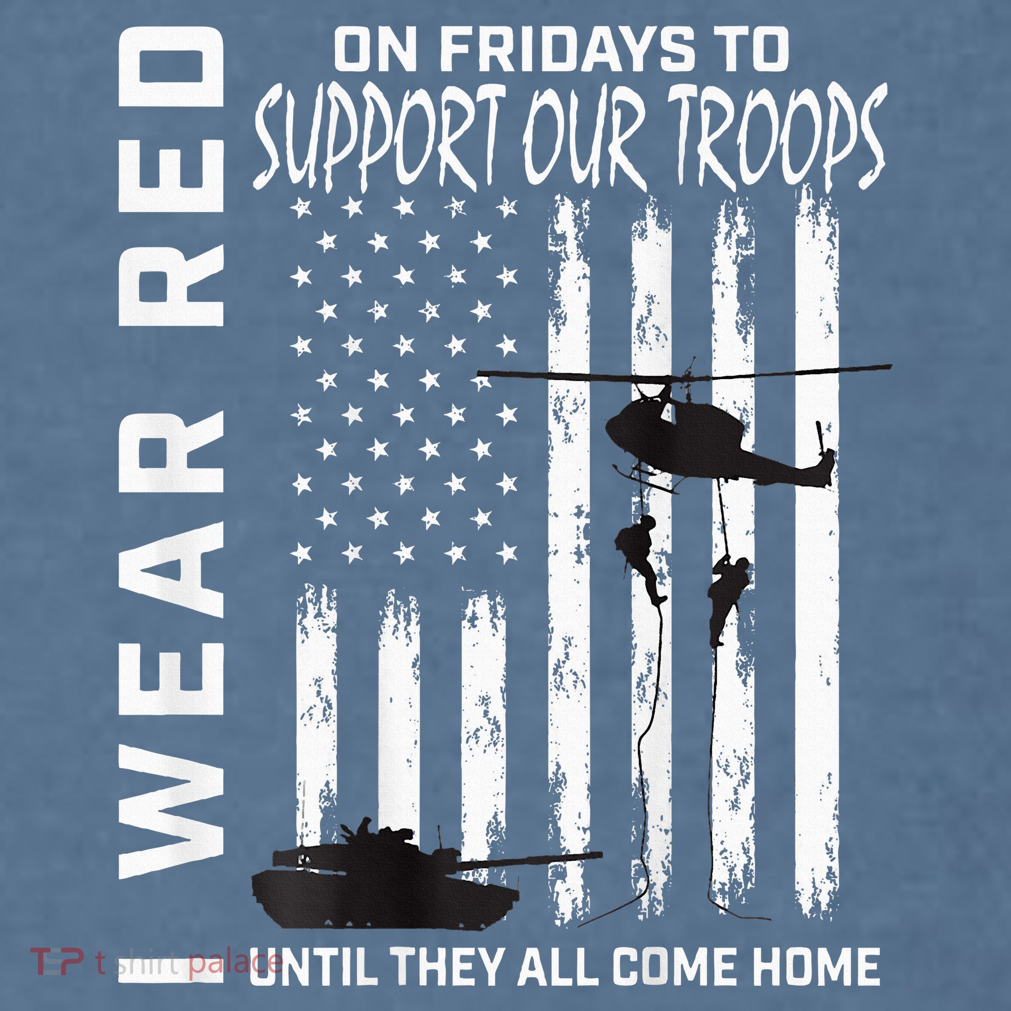 Wear Red On Fridays Military Veteran Support Our Troops Flag Garment-Dyed Sweatshirt