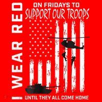 Wear Red On Fridays Military Veteran Support Our Troops Flag Polo thumb 2