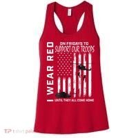 Wear Red On Fridays Military Veteran Support Our Troops Flag Women's Tank Top thumb 0