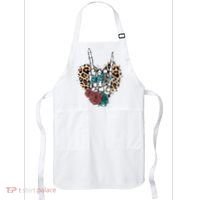 Western Rock On Skeleton Hand Halloween Apron thumb 0