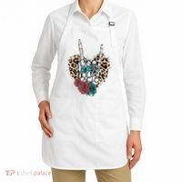 Western Rock On Skeleton Hand Halloween Apron thumb 2