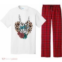 Western Rock On Skeleton Hand Halloween Pajama Set thumb 0