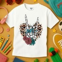 Western Rock On Skeleton Hand Halloween Kids T-Shirt thumb 3