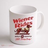 Wiener Rides Only 25 Cents Dachshund Free Today Only Coffee Mug thumb 1