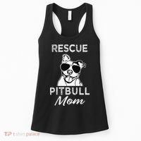 Womens Rescue Pitbull Dog Mom Funny Cute Womens Women's Tank Top thumb 0