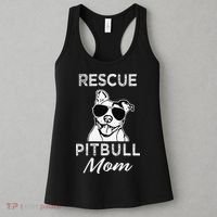Womens Rescue Pitbull Dog Mom Funny Cute Womens Women's Tank Top thumb 3