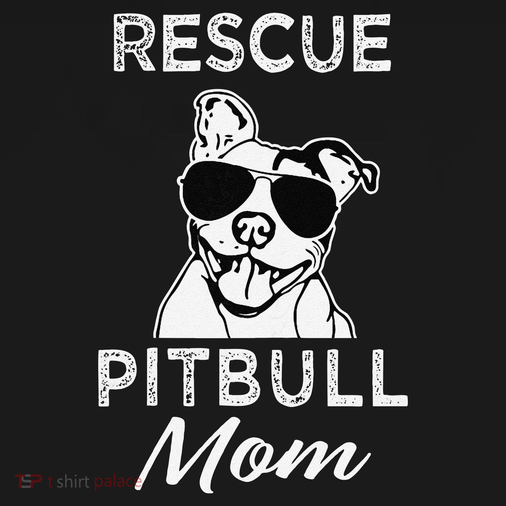 Womens Rescue Pitbull Dog Mom Funny Cute Womens Women's Tank Top