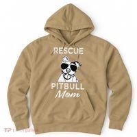 Womens Rescue Pitbull Dog Mom Funny Cute Womens Hoodie thumb 0