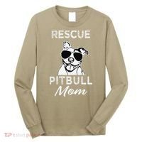 Womens Rescue Pitbull Dog Mom Funny Cute Womens Long Sleeve Shirt thumb 0